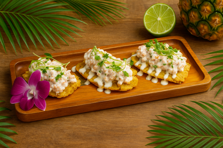 Plantains with Crab Salad (Tostones con Cangrejo)